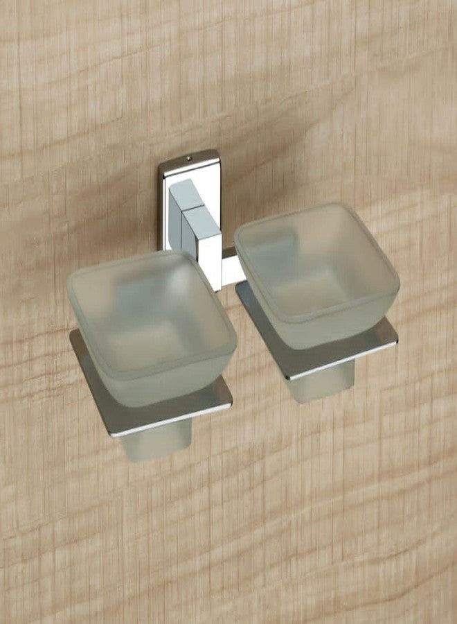 iSTAR Stainless Steel with Glass Case Soap Holder/Soap Dish/Bathroom Soap Stand/Bathroom Accessories (Double) - Image 1